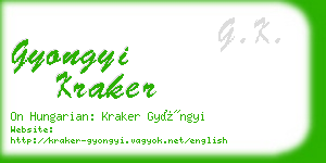 gyongyi kraker business card